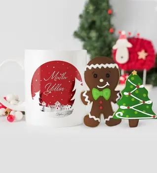 

Personalized Christmas Theme Mug and Handmade Royal Icing Cookie Set-15