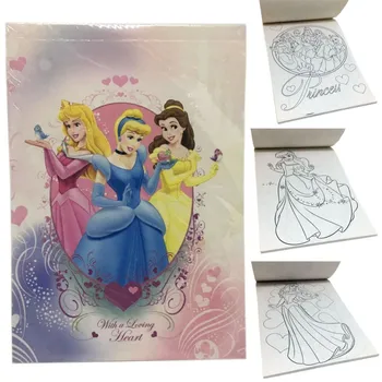 

2x Diaries to color for girls Disney Princesses small book School