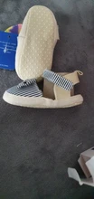 Zapatos de verano para niños y recién nacidos, zapatillas de cuna suaves para bebés, antideslizante con lazo a rayas, 0 a 18 m, 2019