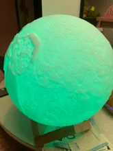 USB Rechargeable Moon-Lamp Night-Light Lunar Custom Tap/remote-Switch 3d-Printing Photo/text