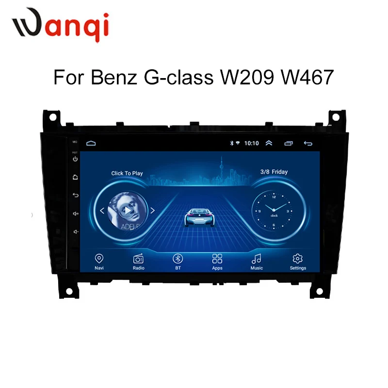 

wanqi Vehicle Radio For Mercedes Benz R Class W209 W467 radio Car GPS Navi Player Mirror Link BT WIfi Android navigationDVD 1DIN