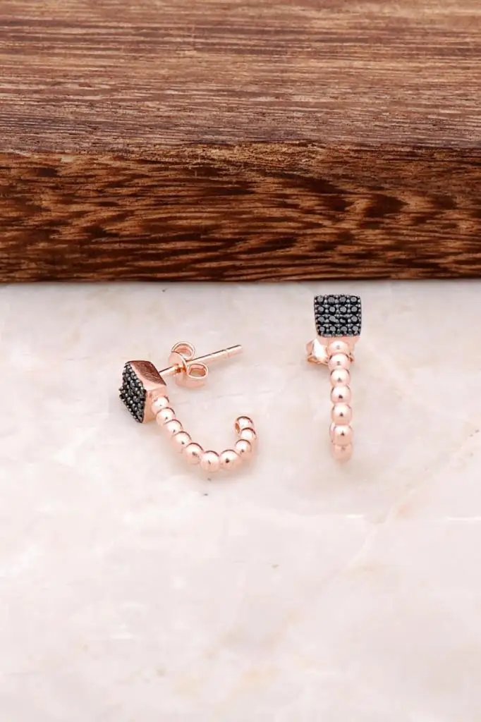 

Rose Silver Design Sapphire Zircon Dorissa Earring 2227 High Quality Hand Made Original Filigree Silver Jewellery Gift for Women