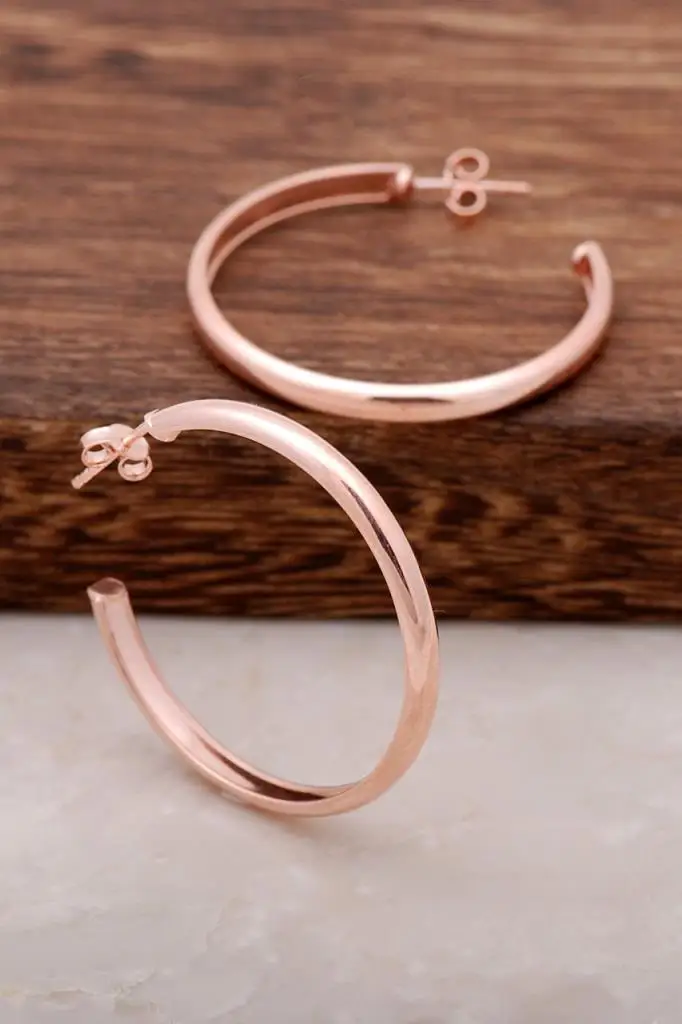 

Rose Silver Medium Ring Earrings 3685 High Quality Hand Made Original Filigree Silver Jewellery Gift for Women