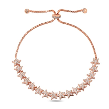 

KUTAYDAN 925 Sterling Silver Zircon Star Elevator Bracelet