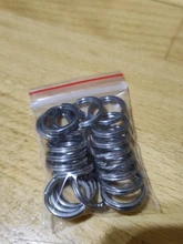 LLavero de acero inoxidable con hebilla de resorte, anillo dividido de tamaño de 15, 20, 25, 28 y 30mm, 1 paquete/lote, 100%