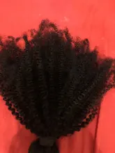 Extensión de pelo rizado Afro, 1-2-3-4, oferta de extensiones de cabello humano Remy, Color Natural, 100%, 8-20 pulgadas