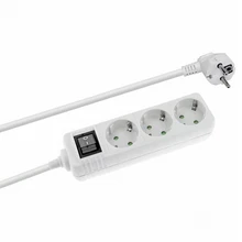 3-розетка с выключателем питания NIMO MEL-001 1E: 3S Blanco