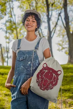 

Angemiel Bag Red Sinirli Lion Cloth Backpack