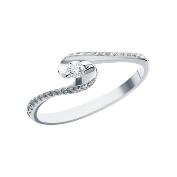 

Gold ring with diamonds sunlight sample 585