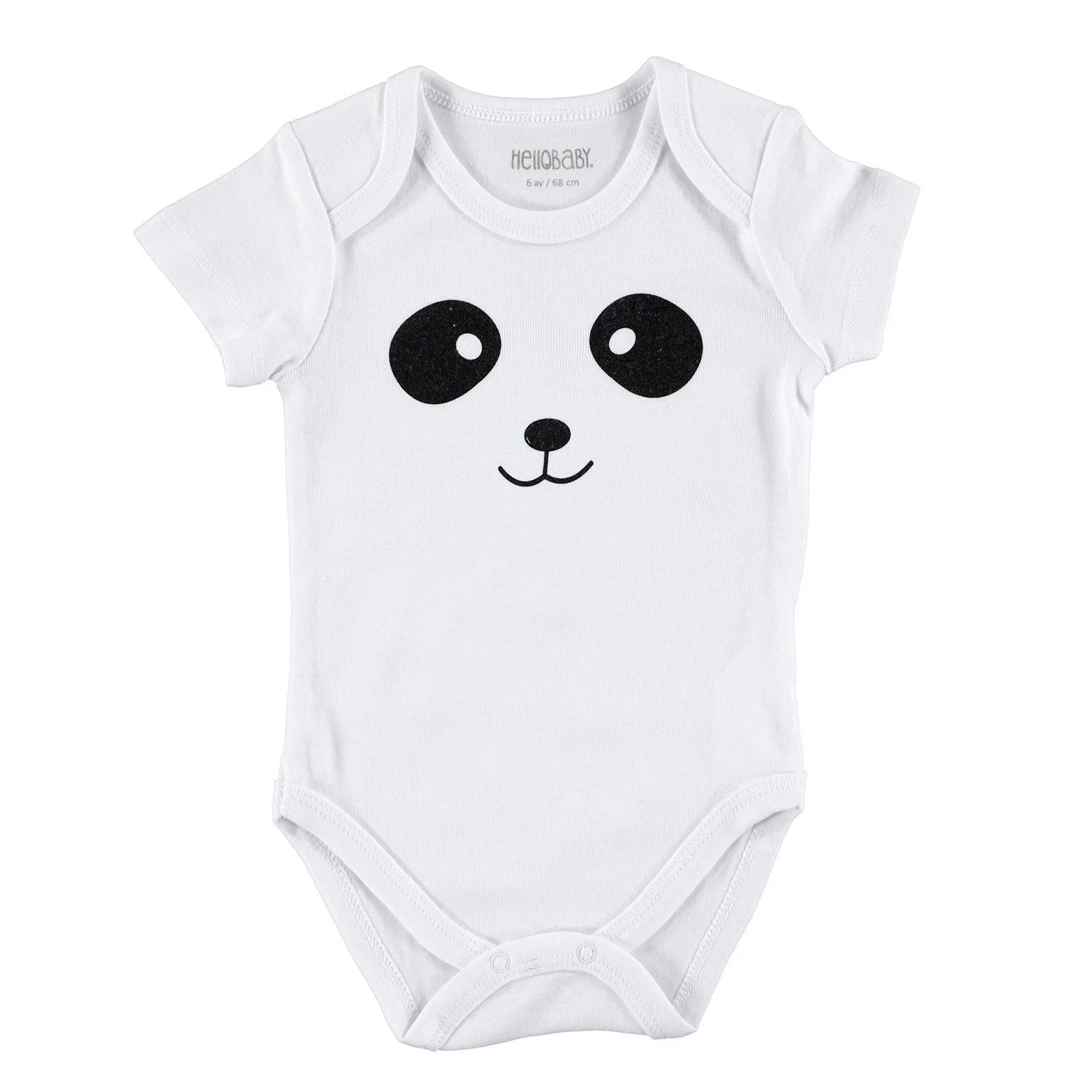 

ebebek HelloBaby Little Animals Face Printed Baby Short Sleeve Bodysuit