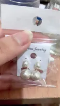 JIOFREE-pendientes de perlas de imitación para mujer, joyería Maxi sin perforaciones para fiesta de boda, regalo amor Navidad