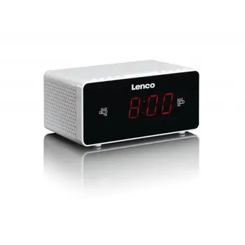 

Lenco CR-510 silver digital clock radio