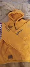 Fleece Sweatshirt Yellow Hoodie Japanese-Streetwear Harajuku Single-Road Men Winter Hip-Hop