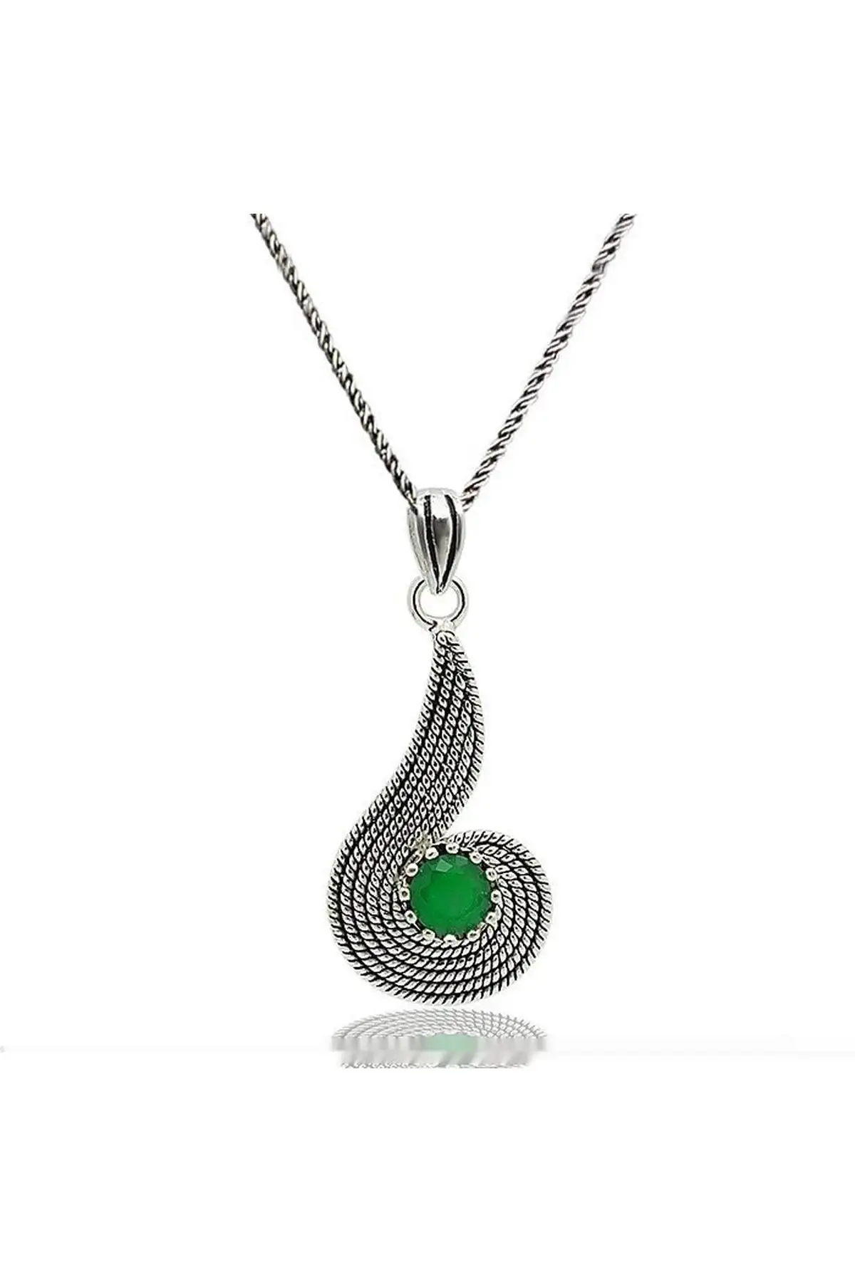 

Silver Drop Filigree Lady Necklace
