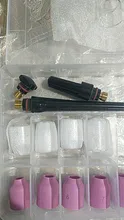 Lente de Gas Stubby soplete de soldadura TIG, 31 Uds., n. ° 12, Kit de vaso de vidrio Pyrex para WP-17/18/26, accesorios de soldadura