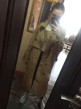 Vee Top-gabardina larga informal para mujer, prendas de vestir con doble botonadura, fajas a la moda, abrigo de oficina, elegante, diseño elegante, color sólido, 902229