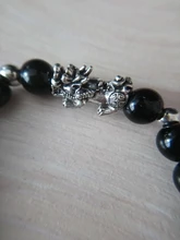 Pulsera de cuentas de obsidiana Feng Shui para mujer, brazalete de plata de Color Pixiu, encanto de unicornio, riqueza de la suerte, joyería a la moda, proverbios de palabra