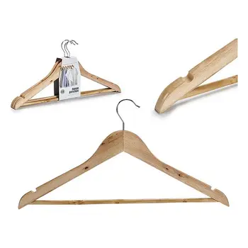 

Set of Clothes Hangers Wood Natural (3 Pieces) (3,5 x 23,5 x 45 cm)