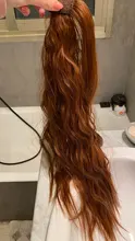 Extensión de cabello de cola de caballo, peluca recta rizada, sintético largo envolvente, cola de poni falsa, rubia, Afro