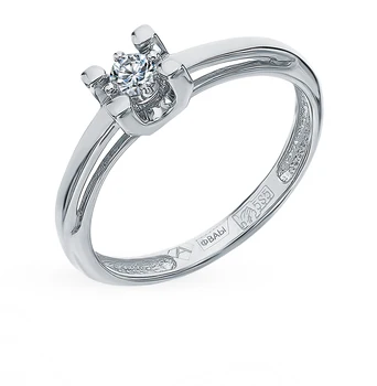 

Gold ring "diamonds of Yakutia" sunlight sample 585