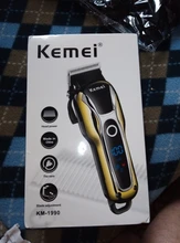 Hair-Clipper Trimmers Barber Lcd-Display-Machine Professional Electric Kemei Men 