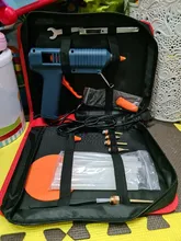 Kit de herramientas de Pistola de Pegamento Caliente con ajuste de temperatura, pistola de silicona de 150W para reparación de artesanías, bricolaje, barras de pegamento de 11mm, boquilla de cobre puro