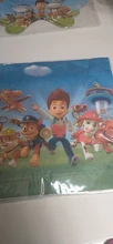 Decoración de Paw Patrol de fiesta para niños, artículos decorativos de Patrulla Canina ideales para cumpleaños infantiles, con bolsa de regalo, platos y vasos de papel, cuchillos y cucharas, vajilla desechables