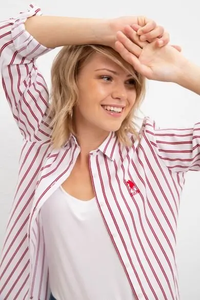 Uss. POLO ASSN. В Полоску Рубашка слим