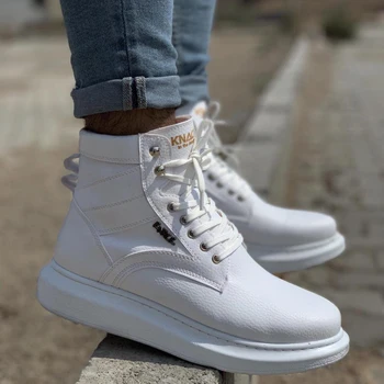 

Knack B-404 White Color , High Quality 100% Vegan Leather Men Boots. Shoe Boot, Sneaker , Chaussure , Uomo , Young Man , Chaussures De Jeunes Hommes , Leather