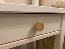 Wooden Cabinet Wardrobe-Knobs Drawer-Handle Furniture Hardware Round Natural for 8/12pcs