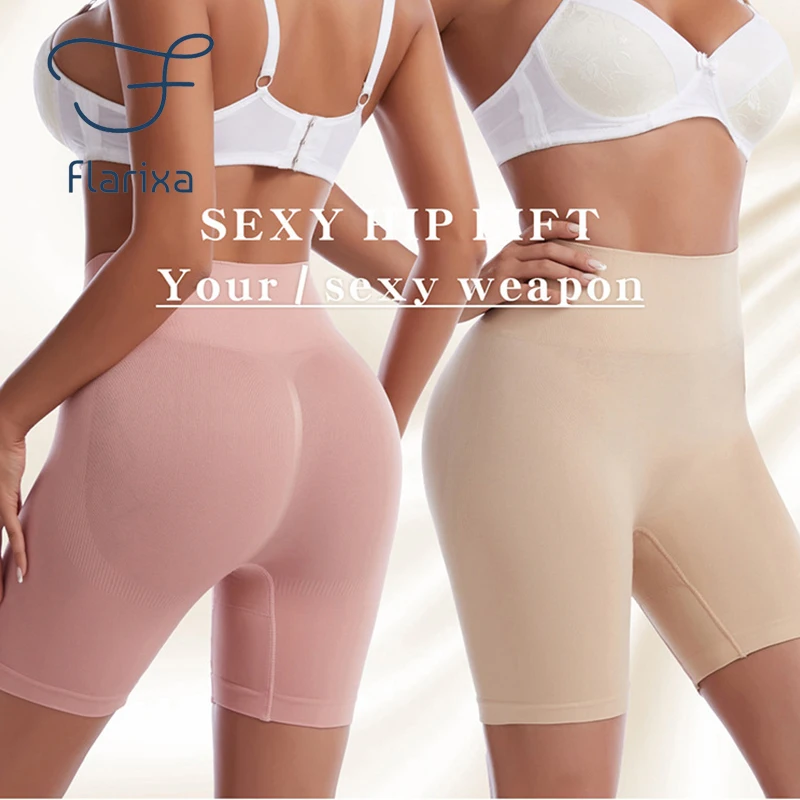 Flarixa Seamless Safety Pants Women's Shorts High Waist Abdominal Pants Postpartum Body Shaper Comfort Boxer Briefs Skirt Shorts 3