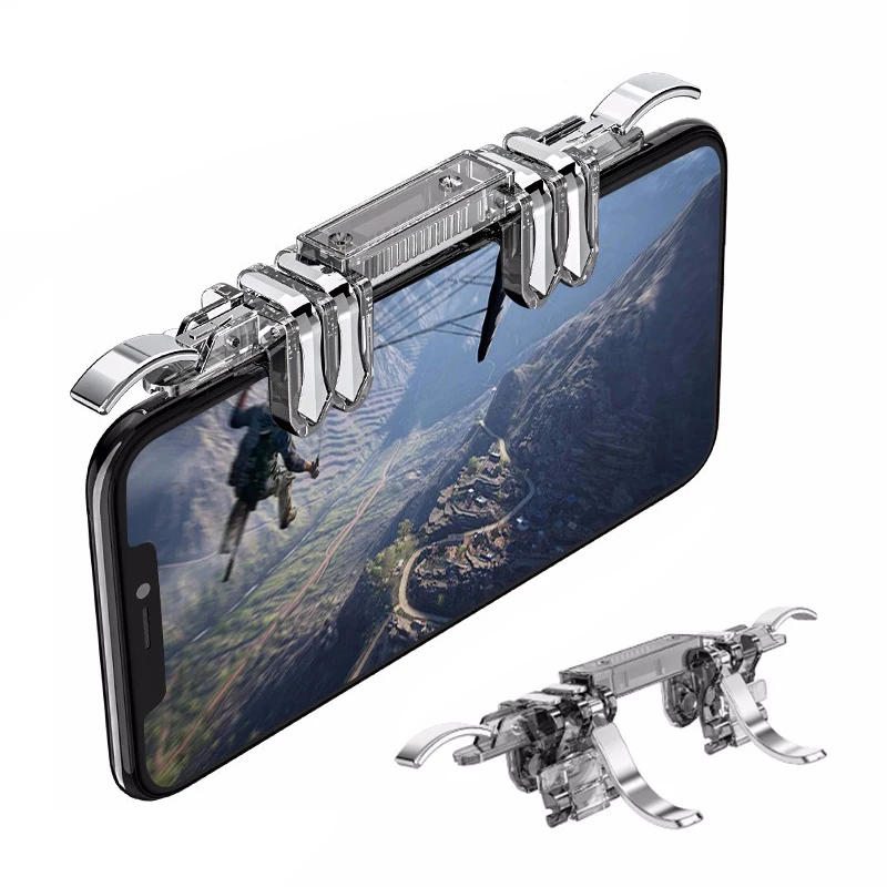 

K19 PUBG Game Controller Gamepad Joystick L1 R1 Metal Trigger Free Fire Shooting Gamepad For IOS Android Mobile Phone Stretchabl