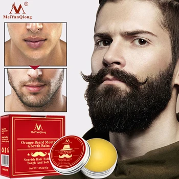 

Natural Beard Growth Conditioner Balm Organic Moustache Conditioner Beard Wax For Caring Smooth Styling