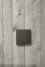 Minitiger-Interruptor táctil para luz de pared, estándar europeo, de lujo, de cristal blanco, 1 entrada y 1 vía