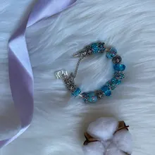 YADA INS Trendy Blue flower bead Bracelets&Bangles For Women flower Pulseira Feminina