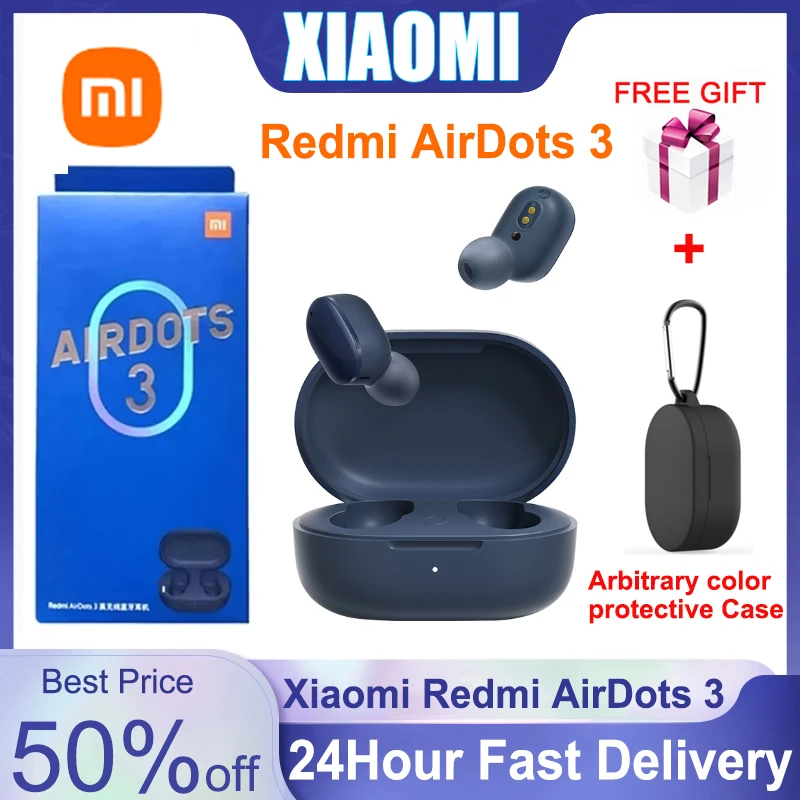 Xiaomi Redmi AirDots 3 TWS True Wireless Bluetooth 5.2 Earphone Stereo Auto Link Smart Wear Touch Control Apt-X Adaptive Headset |