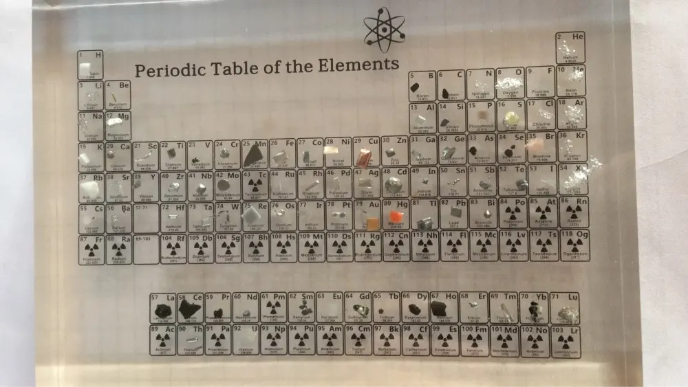 Periodic Table With Real Elements Inside