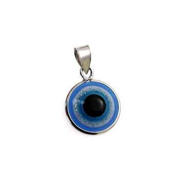 

Pendant 925 Sterling silver m reason Turkish eye 12mm. Stone [AC0653]