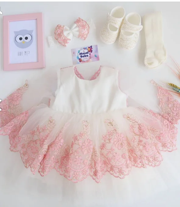 Pugi Baby Girl Baby Mevlit Takimi Filet Lace Sleeve Baby First Birthday Outfits Baby Girl Clothes Sets Newborn Baby Girl Va Clothing Sets Aliexpress