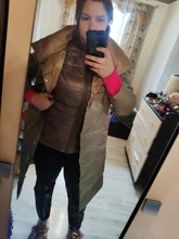 Qiaoduo-Chaqueta de plumón de pato para mujer, abrigo largo y grueso de doble cara a cuadros, Parka de talla grande para mujer, ropa ajustada