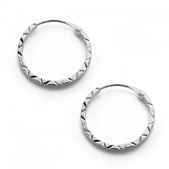 

HOOPS CARVED GOLD WHITE LIGHT 14X1 MM