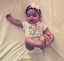 Body de verano de manga corta para niños y niñas, mono informal para el primer día del padre