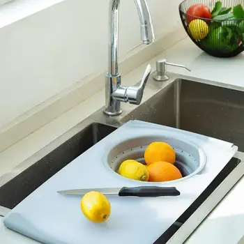 

Dropshipping Innovative Multi-Functional 3 in 1 Chopping Board Detachable Folding Drain Basket Sink Cutting Board Kitchen Tools