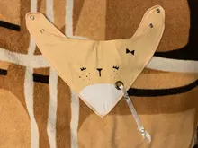 Toalla triangular de algodón puro para bebé, Babero con cadena de doble cubierta gruesa de absorción de agua, bufanda de moda para recién nacidos