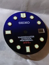 Esfera de reloj azul de 28,5mm, accesorios para reloj 7S26 0020 SKX007, novedad