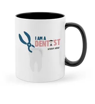 

Personalized Professional Dentist Black Mug Cup-1