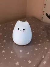 Ornaments Touch-Sensor Night-Lamp Desktop-Decor Baby Bedroom Battery/usb-Charge Silicone