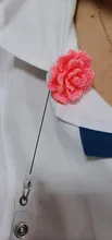 1pza credencial retráctil rosa de resina original para enfermera, funda para tarjeta de identificación, llavero antipérdida con Clip, cordones para oficina