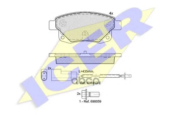 141794_колодки Дисковые Задние! Ford Transit/Tourneo Connect 2.2tdci/2.4tdci/2.3 16v 06 Icer 141794 Icer арт. 141794