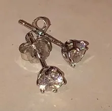 Stud-Earrings Wedding-Jewelry Sparkling Moissanite Top-Quality OEVAS Women 100%925-Sterling-Silver